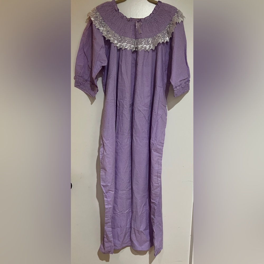Purple Polka Dot Night Dress